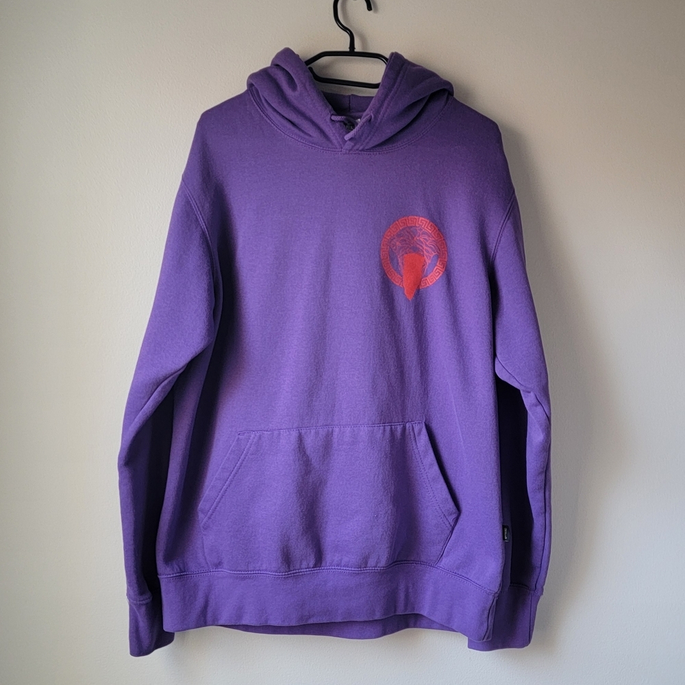 Crooks & Castles Purple Sweater with Red Emblem
